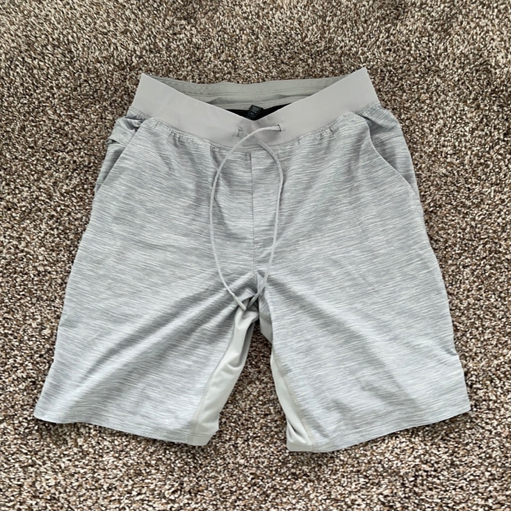 Lulu lemon grey shorts w/ built in underwear